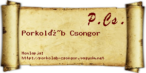 Porkoláb Csongor névjegykártya